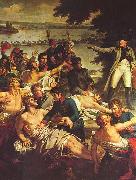 Charles Meynier Napoleons Ruckkehr auf die Insel Lobau am 23. Mai 1809 painting